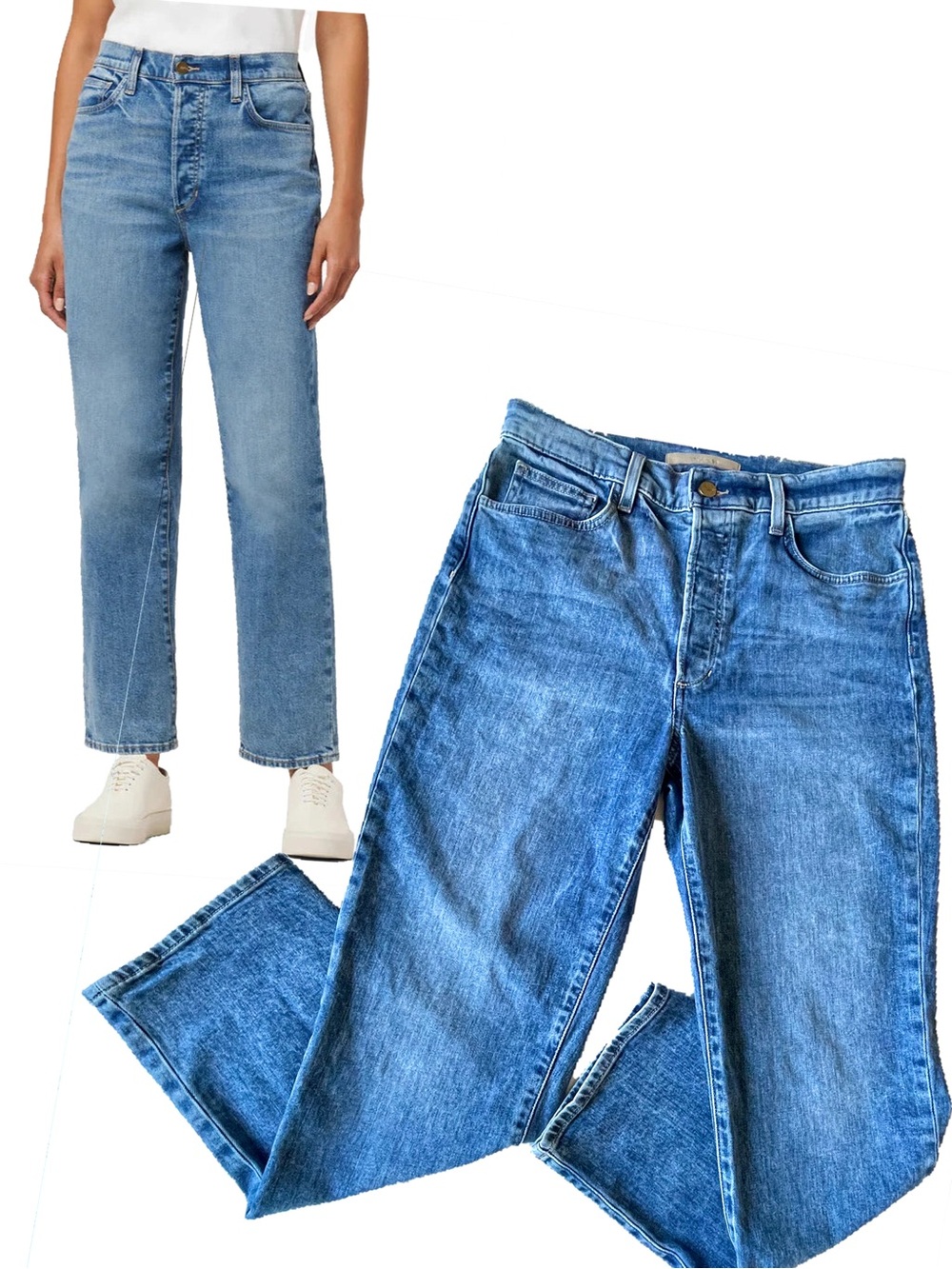 Joe's Jeans Vintage Straight HR Button Fly Honor Bright Future‎ Blue Sz 30 GUC